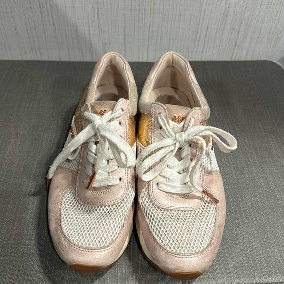 Michael Kors Shoes - Michael Kors Pink Suede/Leather Tennis Shoes